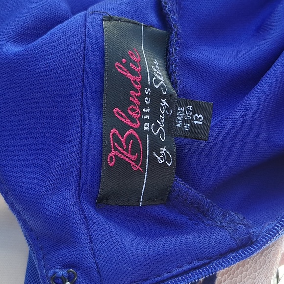 Blondie Electric Blue Tulle and Lace Dress - Picture 10 of 10